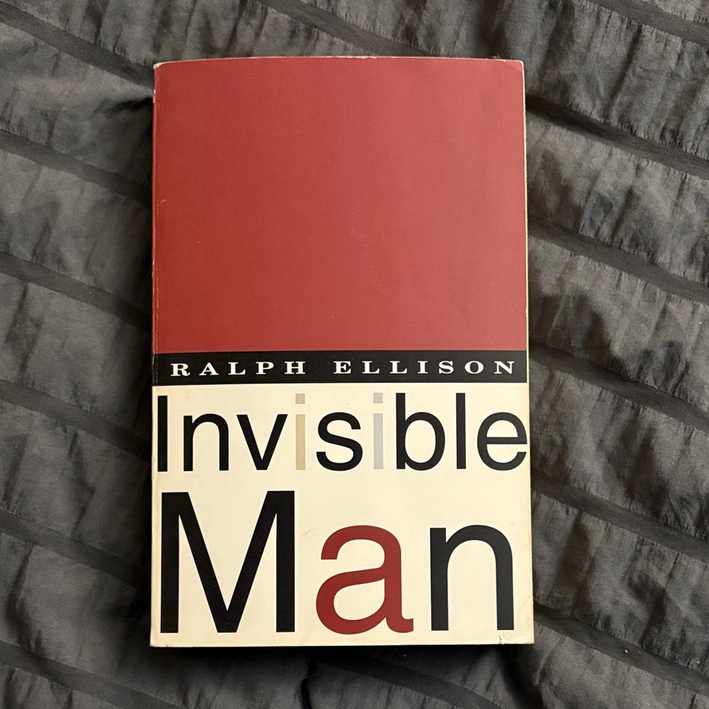 Ellison 'Invisible Man' - Bold Red and Black Design